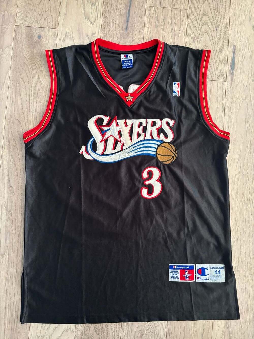 Vintage Allen Iverson #3 Philadelphia 76ers Champion NBA Jersey